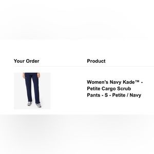 Figs Women’s Navy Kade Petite Cargo Scrub Pants - Petite Small